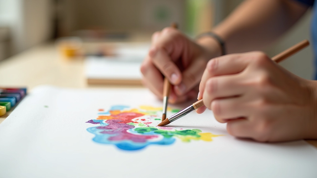 Mains créant une œuvre d'art